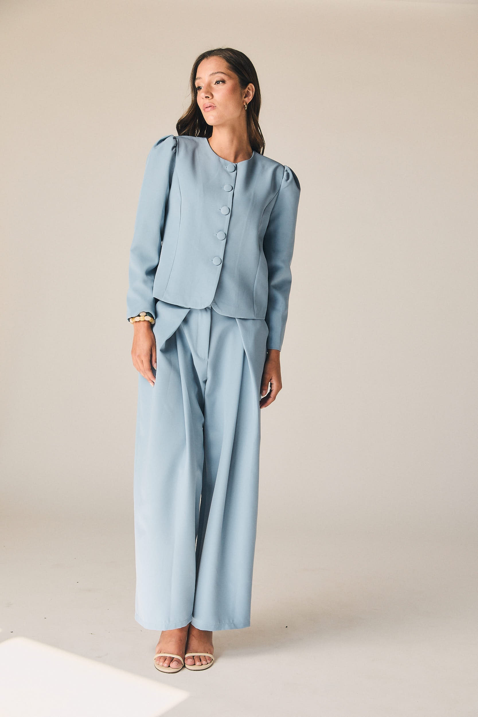 Pantalón de traje en color azul