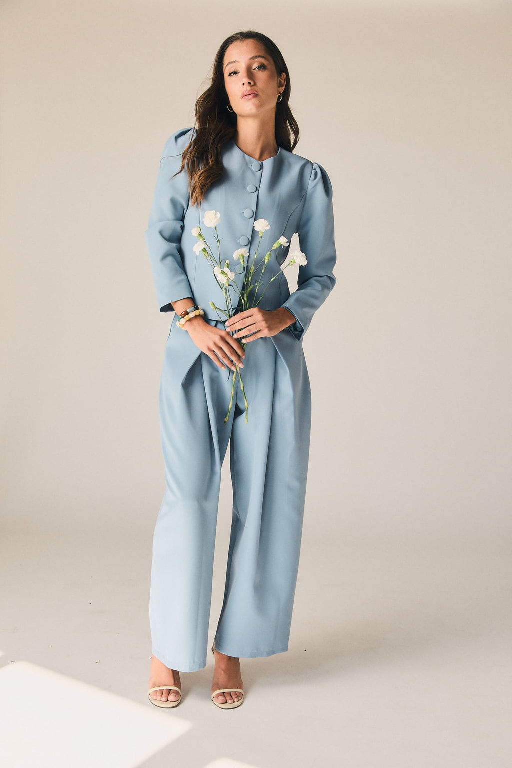 Pantalón de traje en color azul