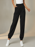Adriana | Pantalones de Vestir Mujer con Cintura Alta y Acabado Elástico
