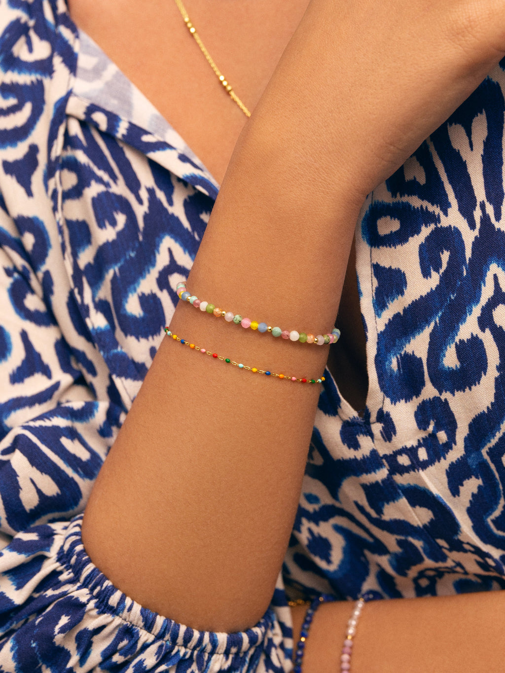 Pulsera Light Colors Acero Baño Oro