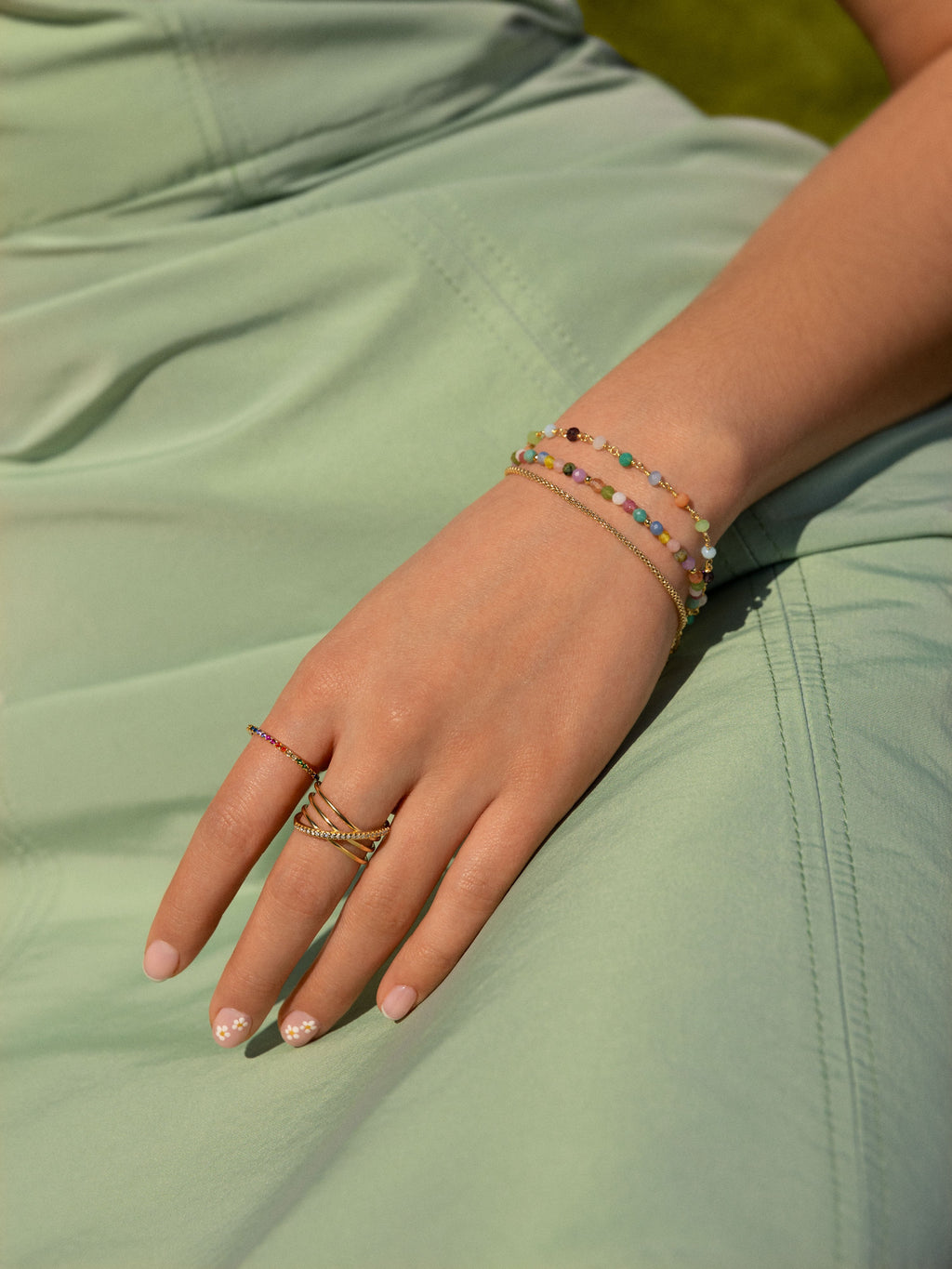 Pulsera Light Colors Acero Baño Oro