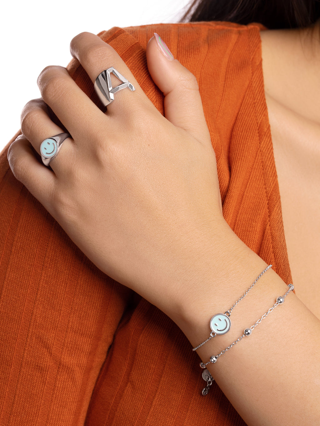 Pulsera Smiley Face Enamel