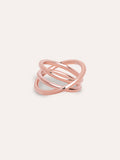 Anillo Enlace Baño Oro Rosa
