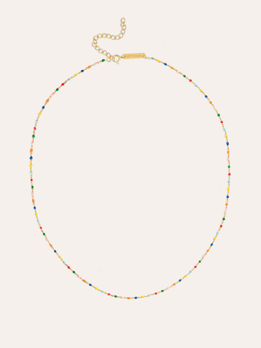 Collar Colors Enamel Plata Baño Oro