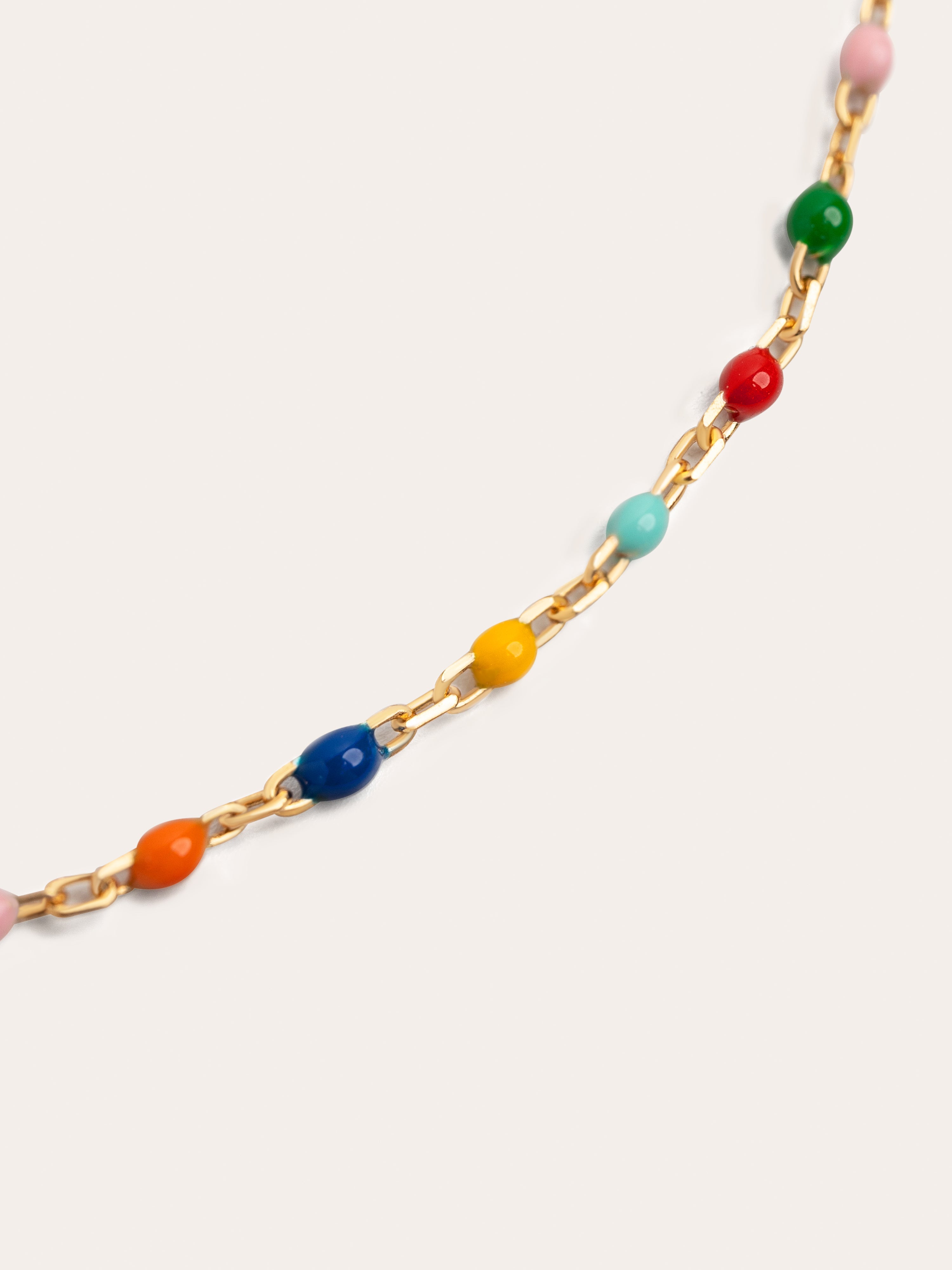Collar Colors Enamel Plata Baño Oro