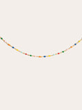 Collar Colors Enamel Plata Baño Oro
