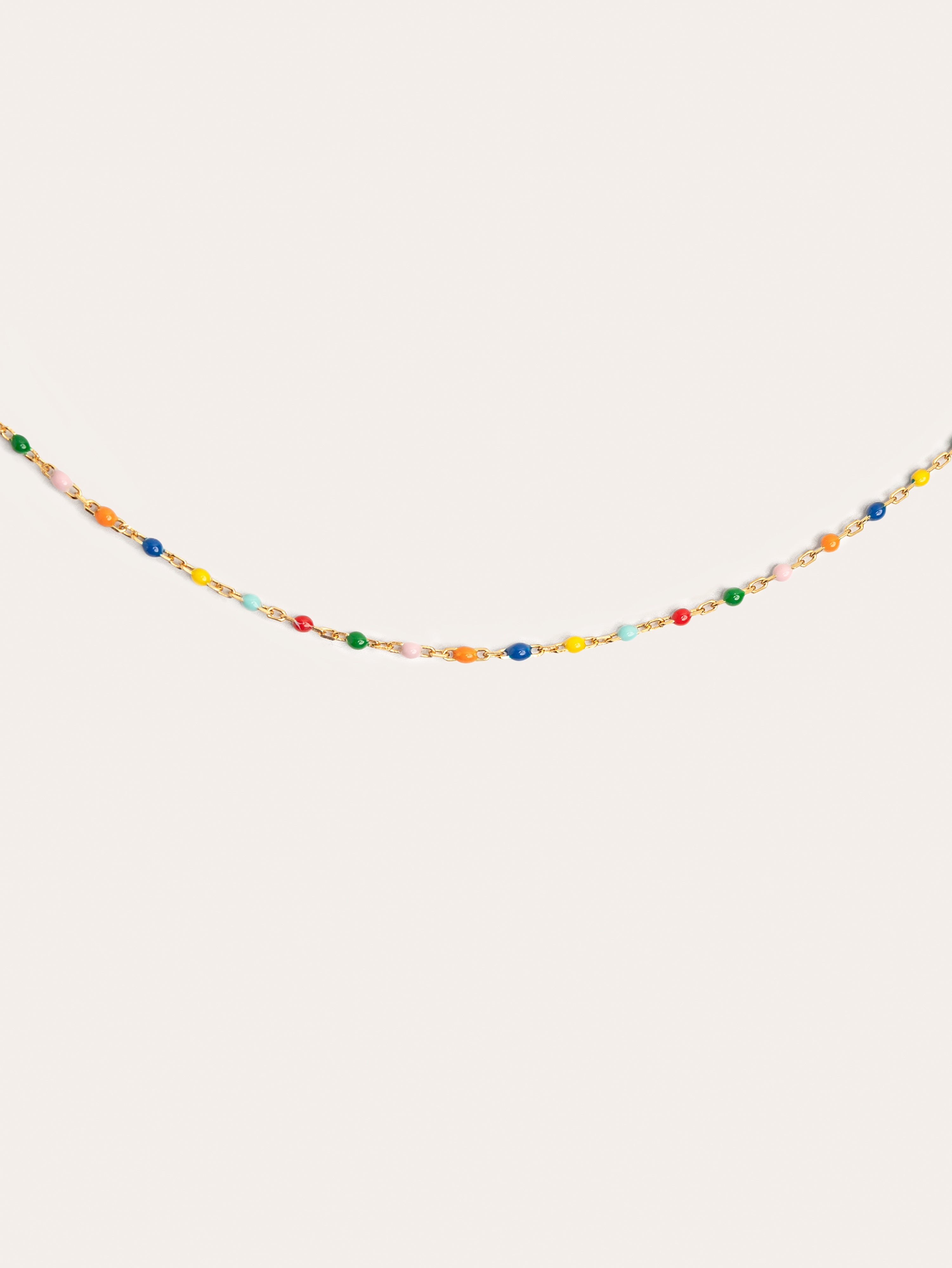 Collar Colors Enamel Plata Baño Oro