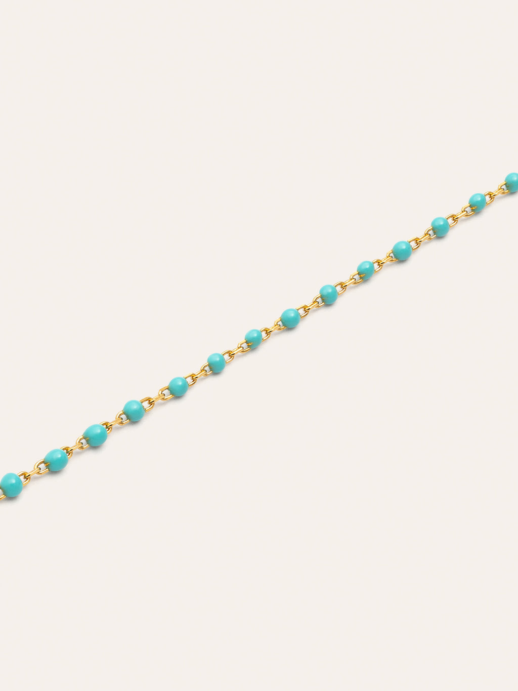 Collar Dots Turquoise Enamel Plata Baño Oro