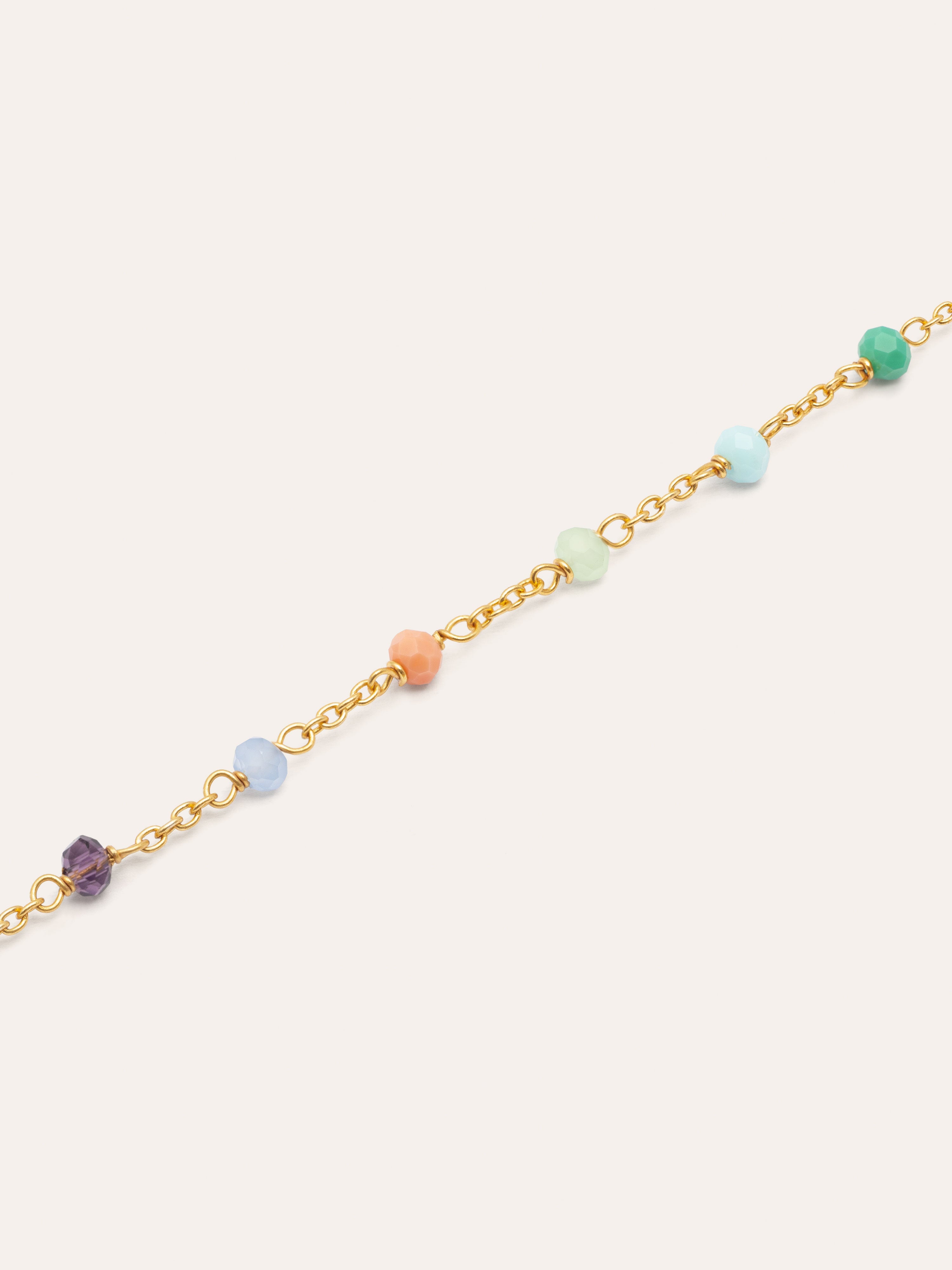 Pulsera Crystals gyal Colors Plata Baño Oro