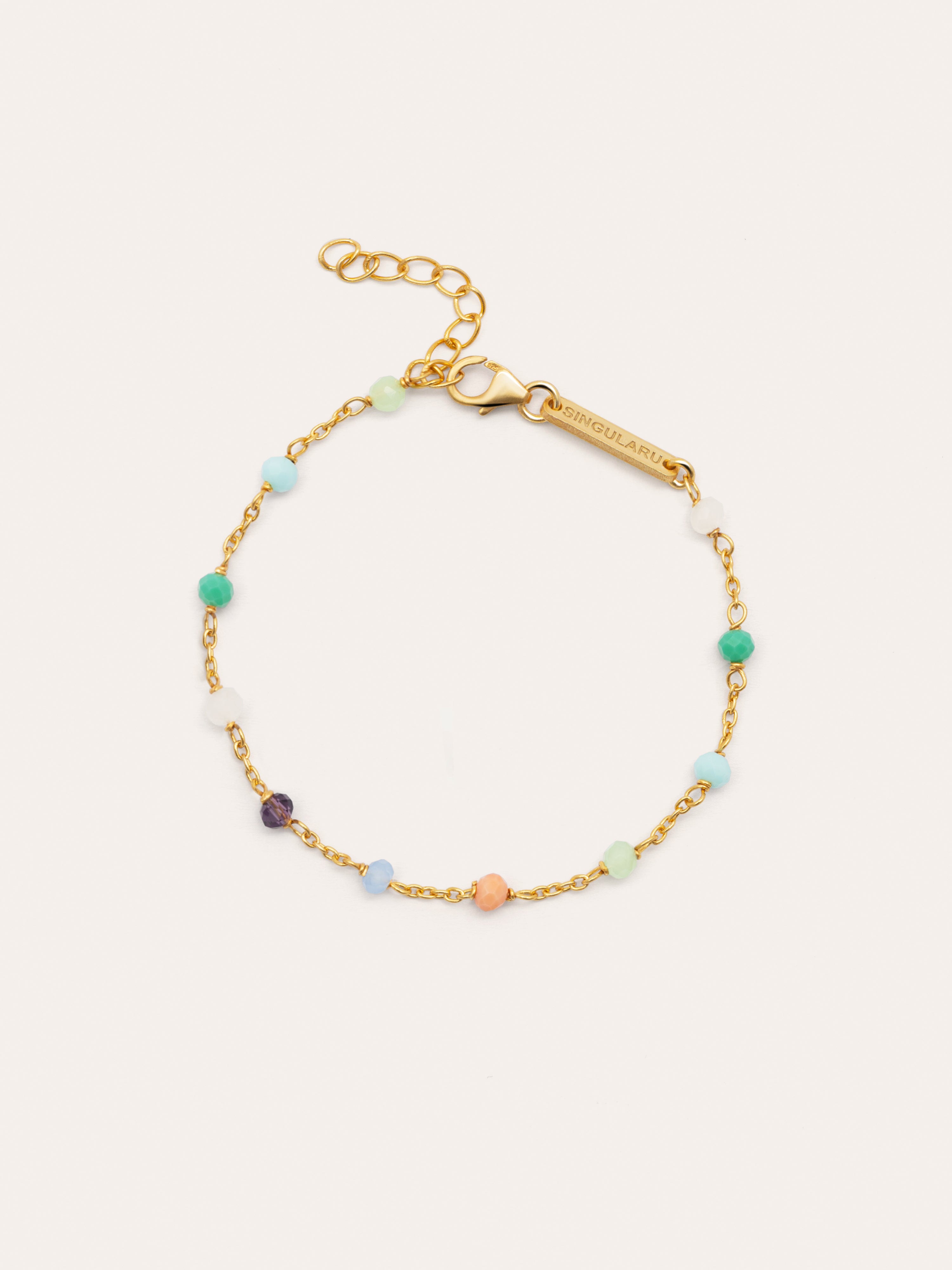 Pulsera Crystals gyal Colors Plata Baño Oro