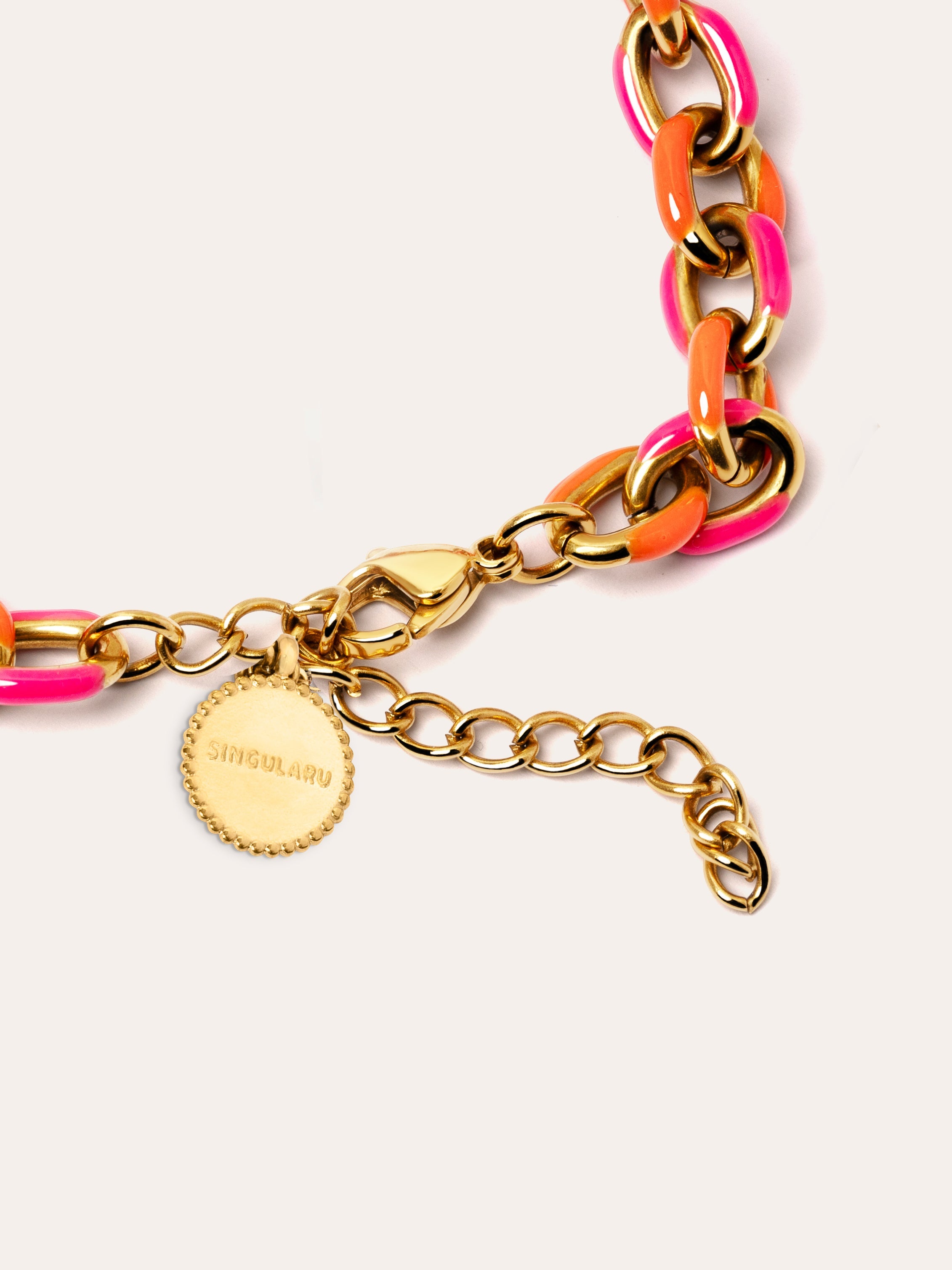 Pulsera Tropical Acero Baño Oro