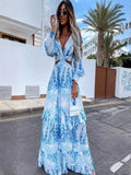 Carla | Vestido Largo de Verano Cut Out Mujer Escote V
