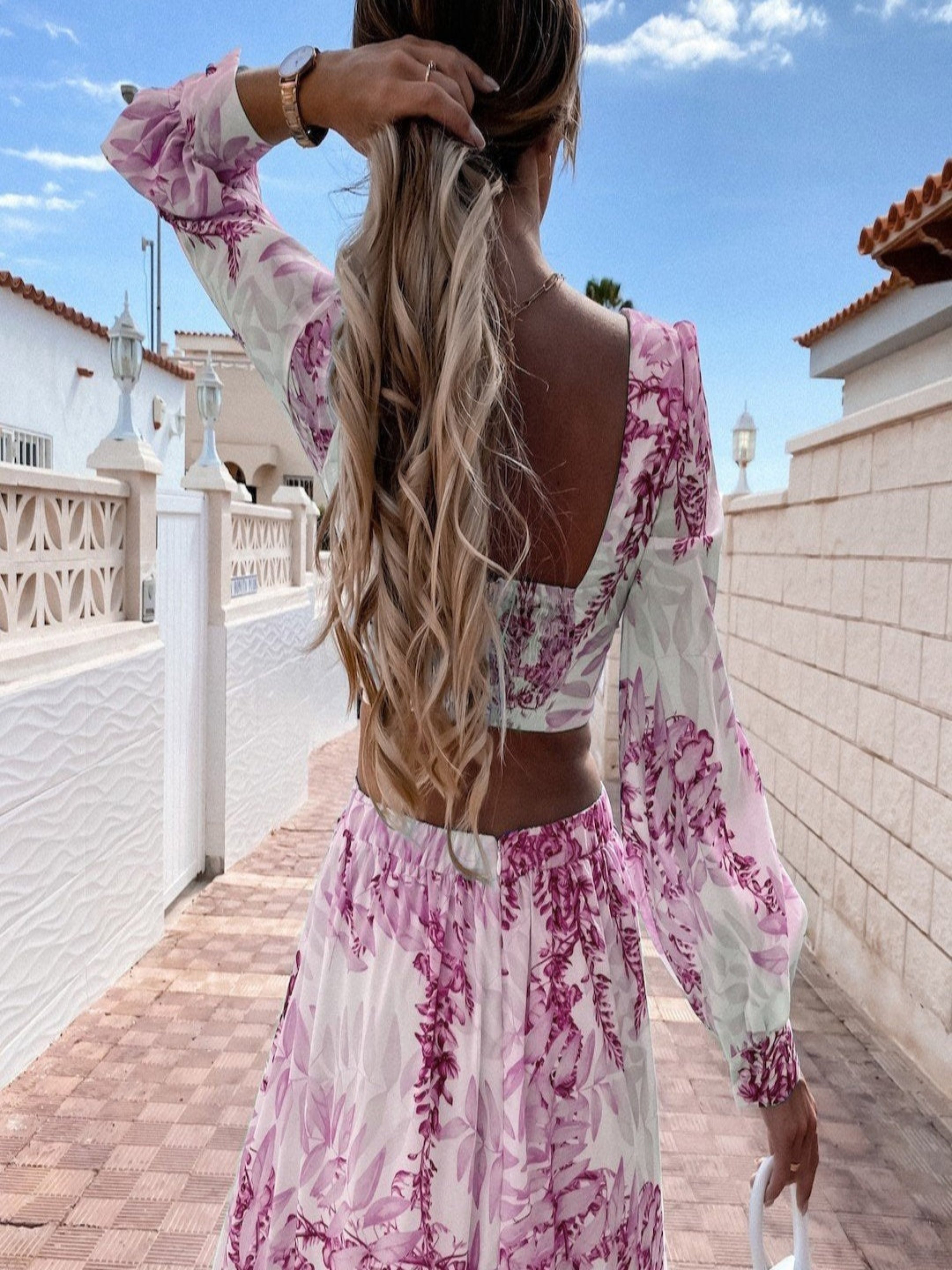 Carla | Vestido Largo de Verano Cut Out Mujer Escote V
