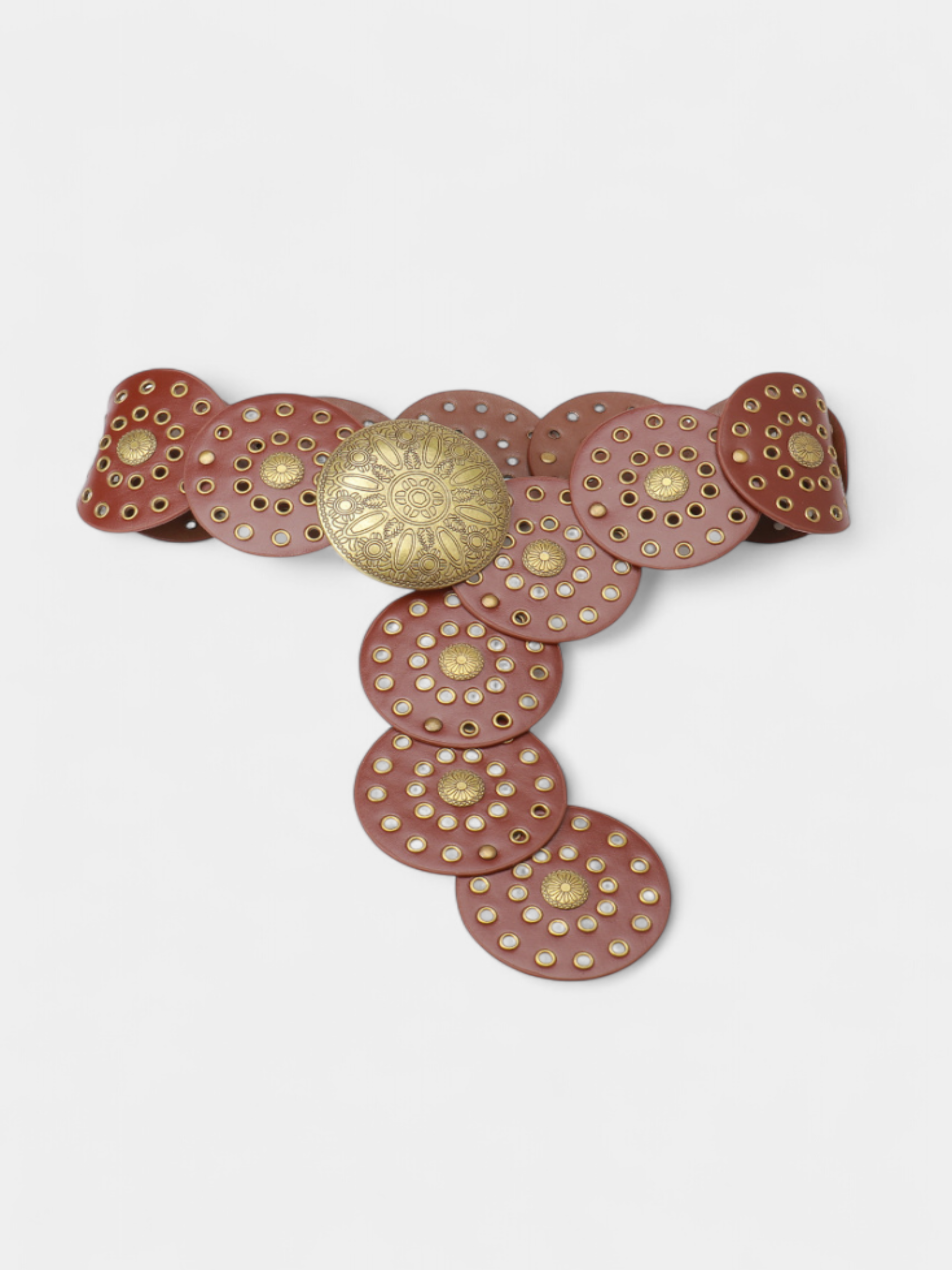 Catalina | Cinturón Ancho con Hebilla Decorativa Mujer Troquelado