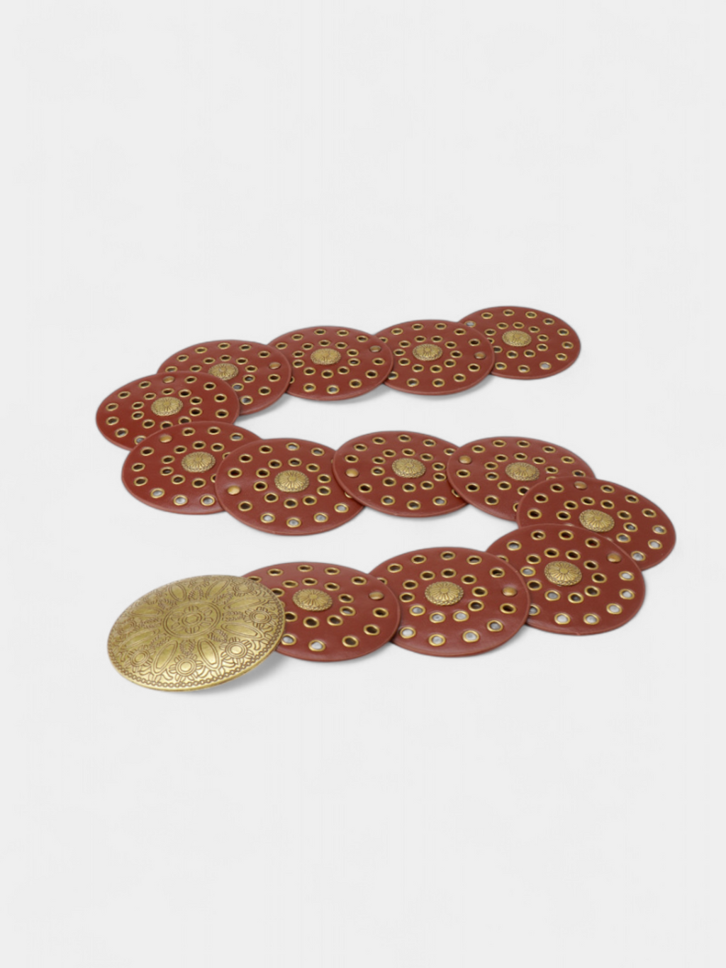 Catalina | Cinturón Ancho con Hebilla Decorativa Mujer Troquelado