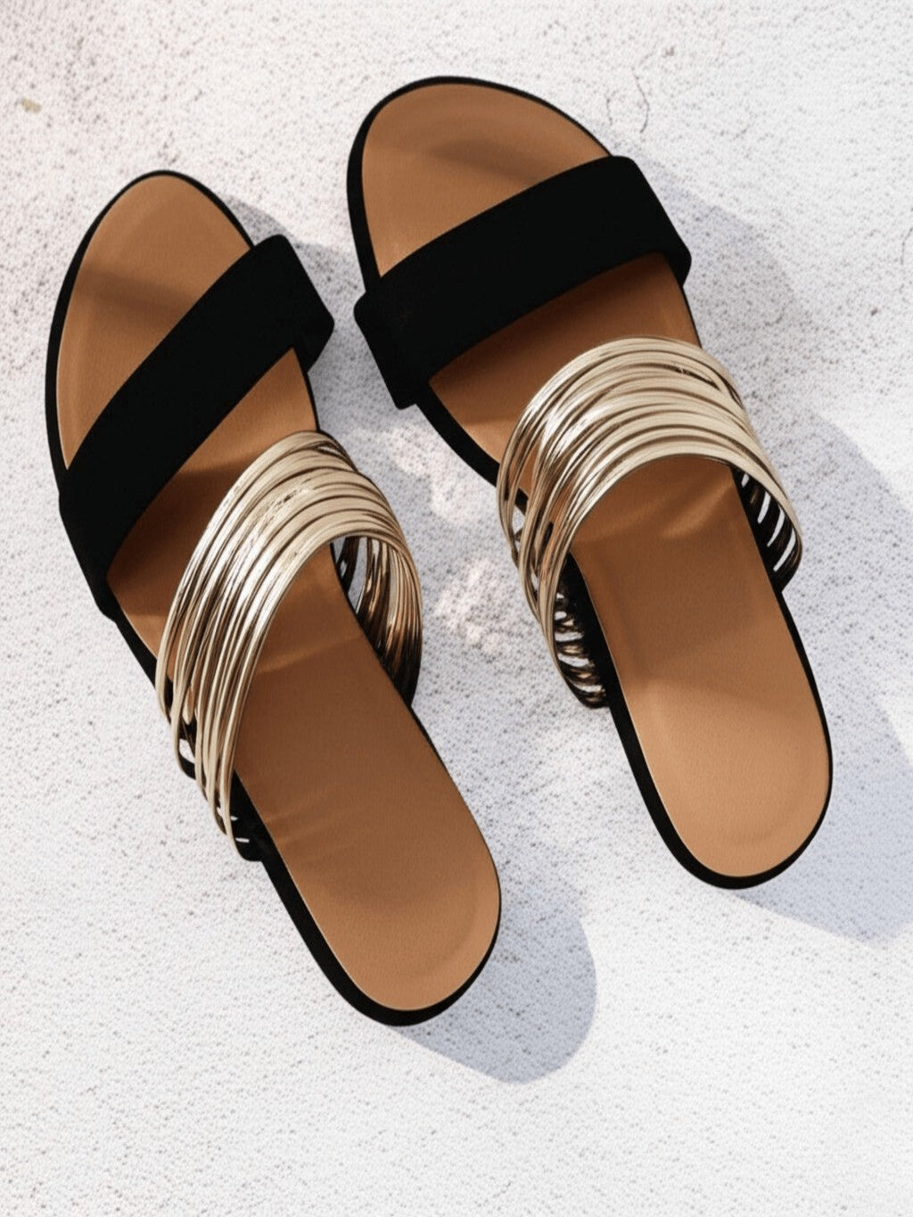 Esther | Sandalias Planas con Tiras Cruzadas Mujer