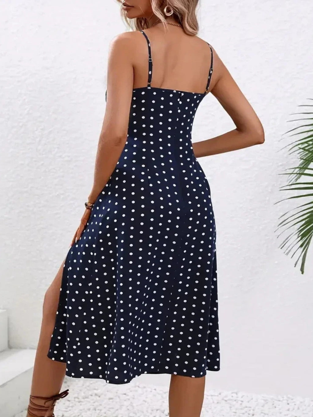 Patricia | Vestido Midi Estampado Floral con Abertura Lateral Mujer Tirantes