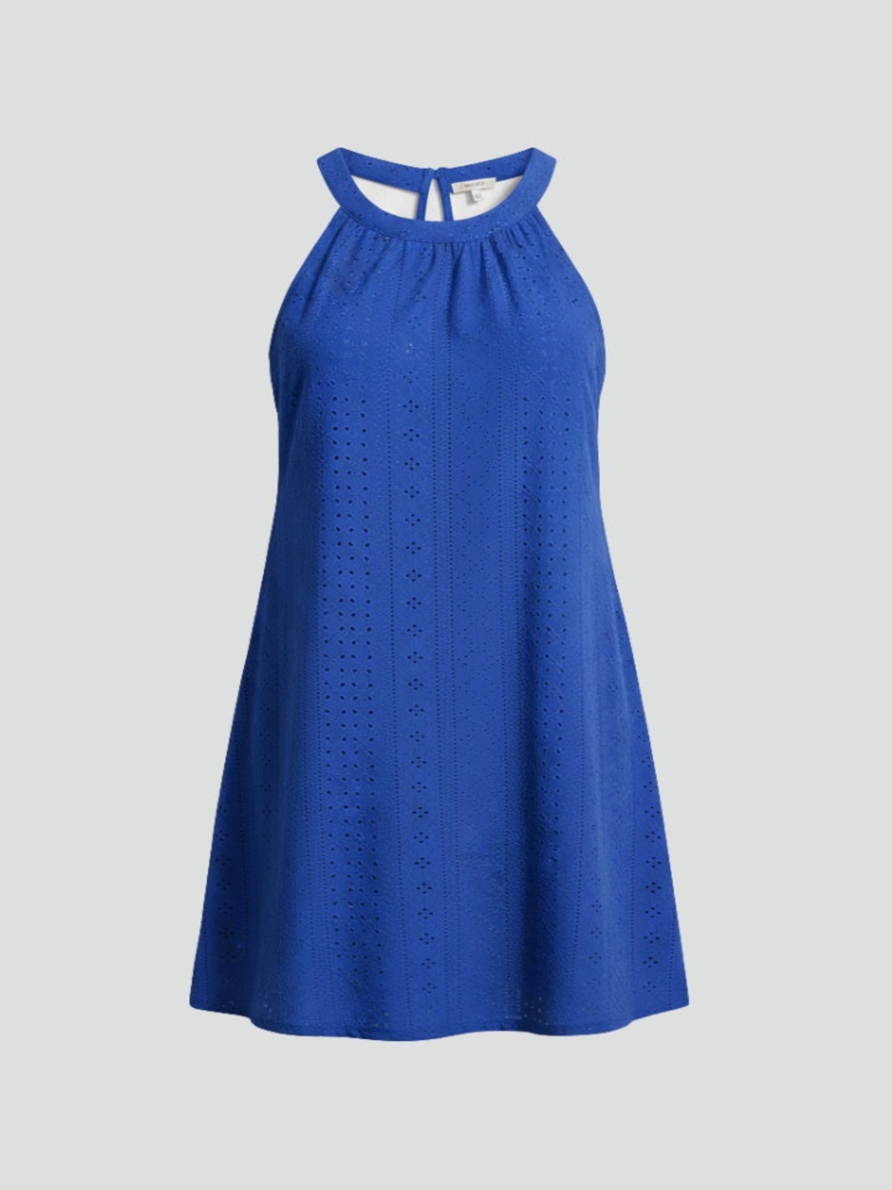 Raquel | Vestido Corto Halter Mujer Bordado Inglés