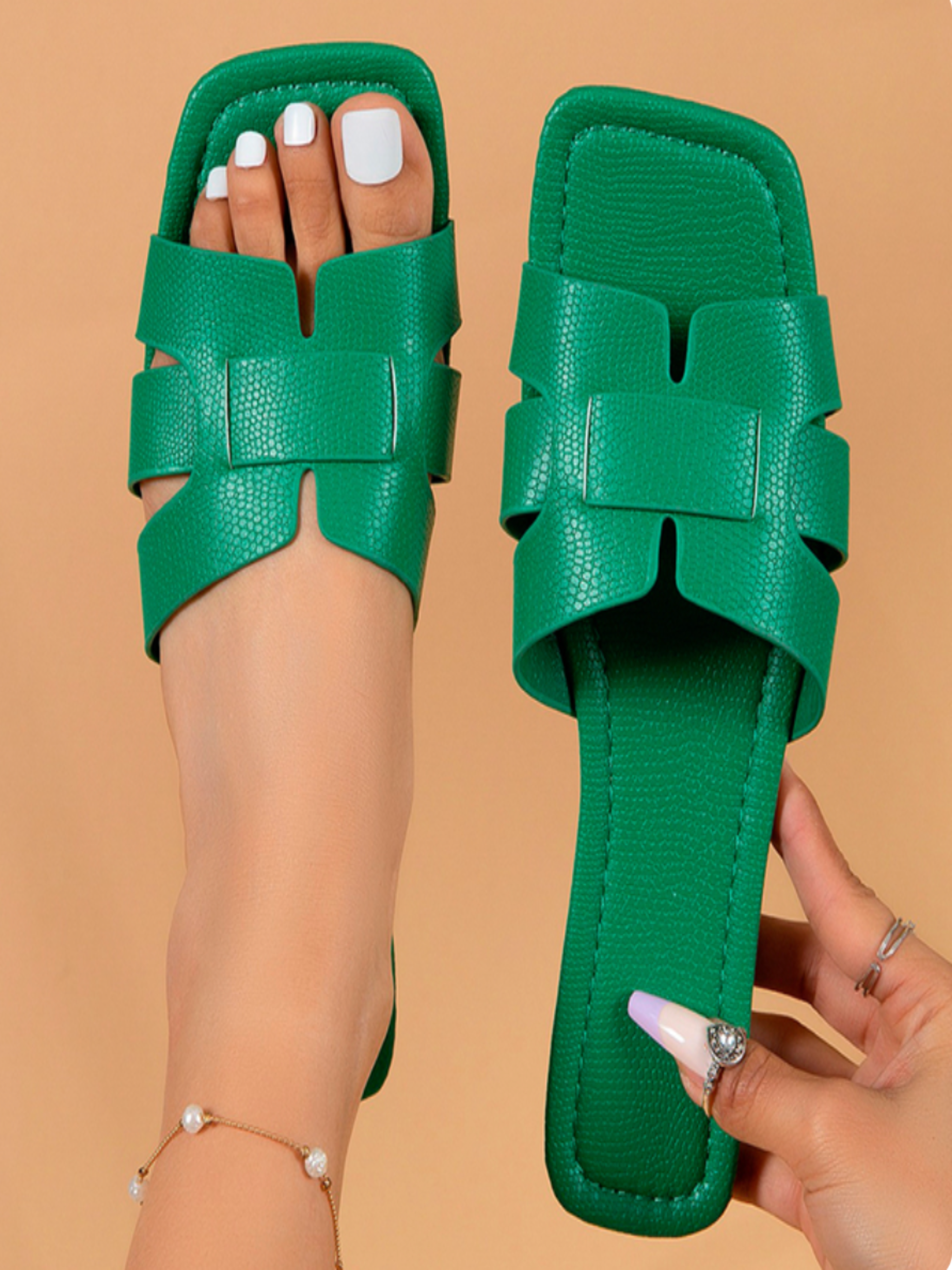Sofía | Sandalias Planas de Verano Mujer Tiras Anchas