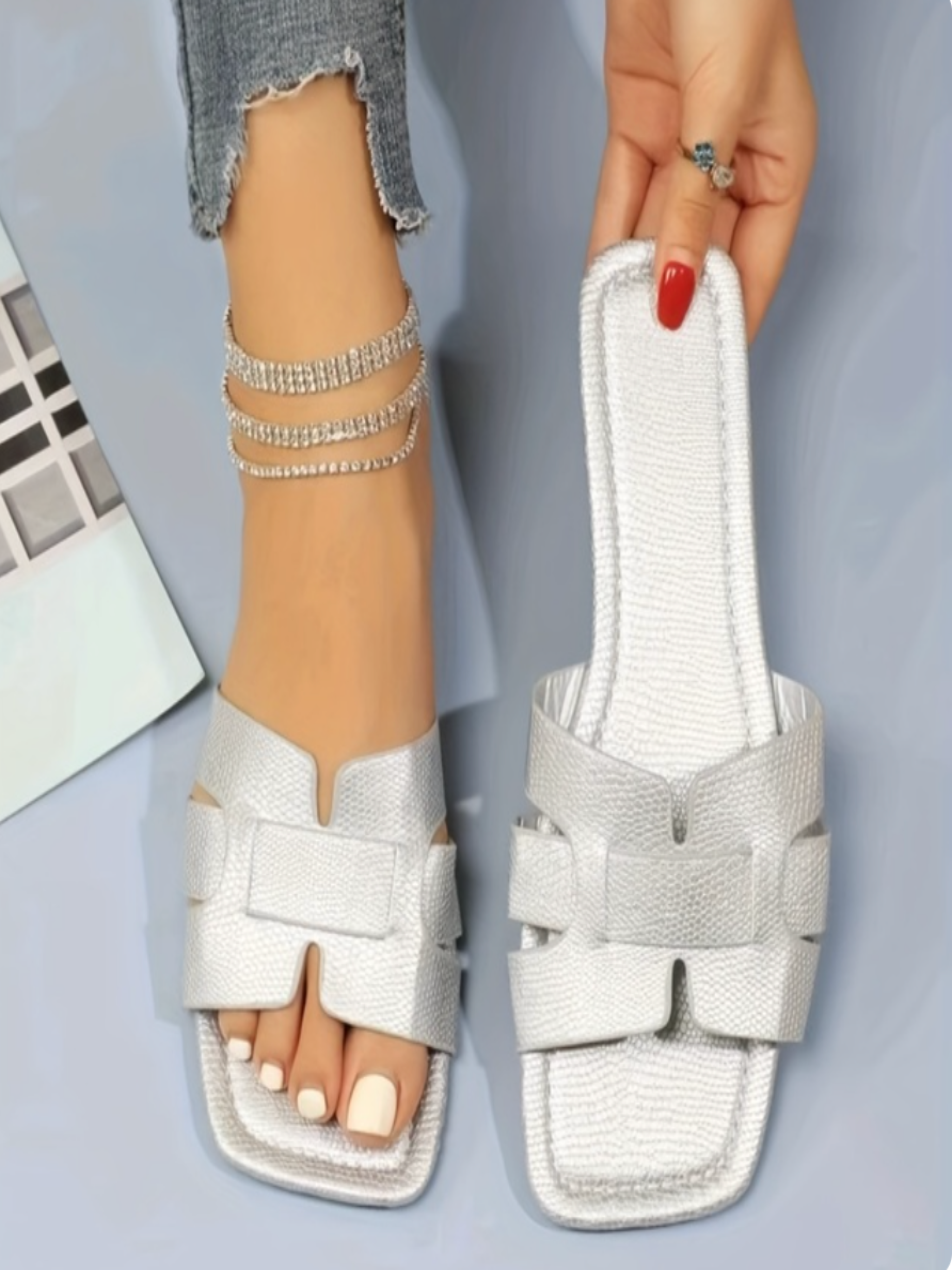 Sofía | Sandalias Planas de Verano Mujer Tiras Anchas