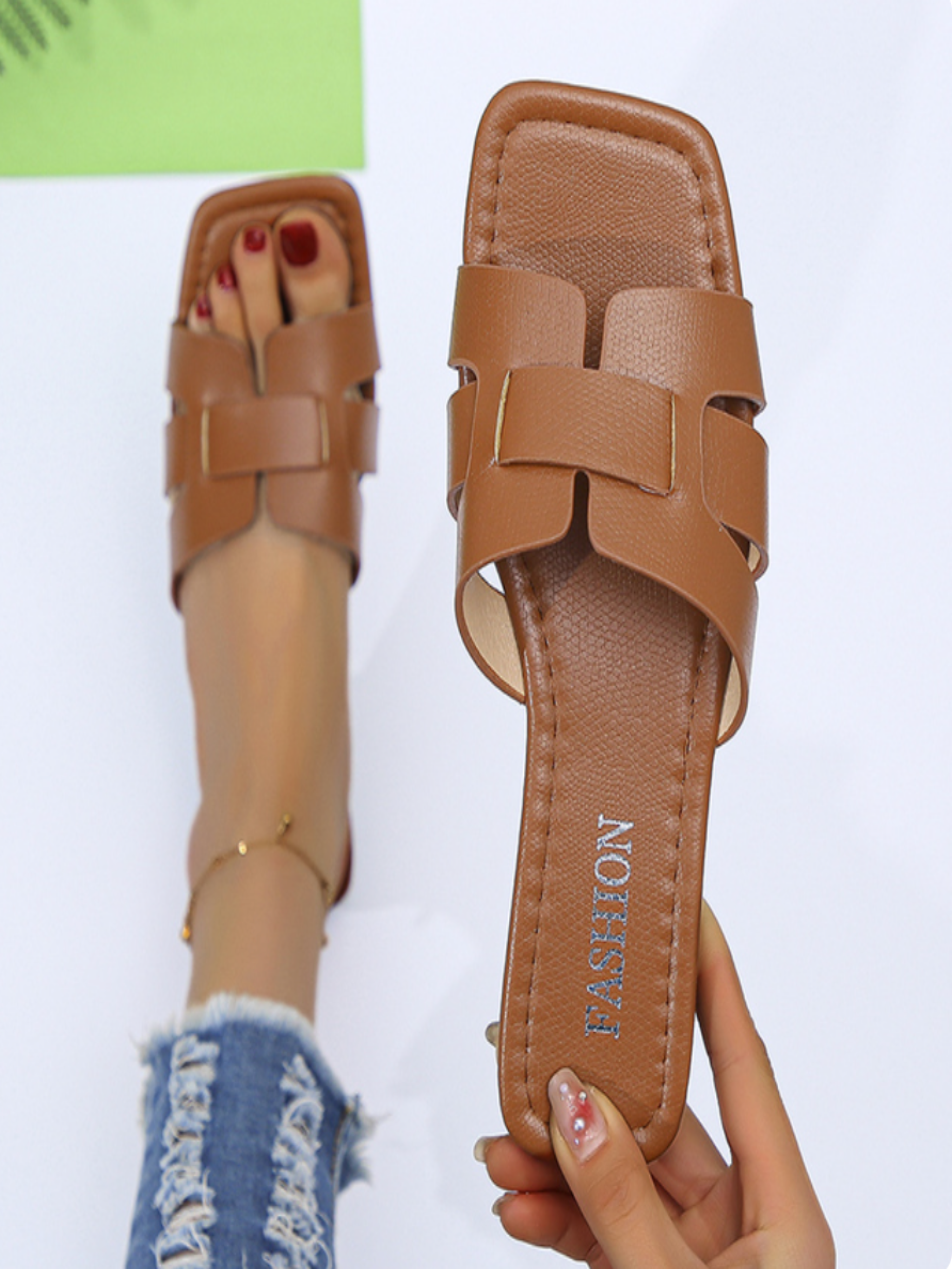 Sofía | Sandalias Planas de Verano Mujer Tiras Anchas