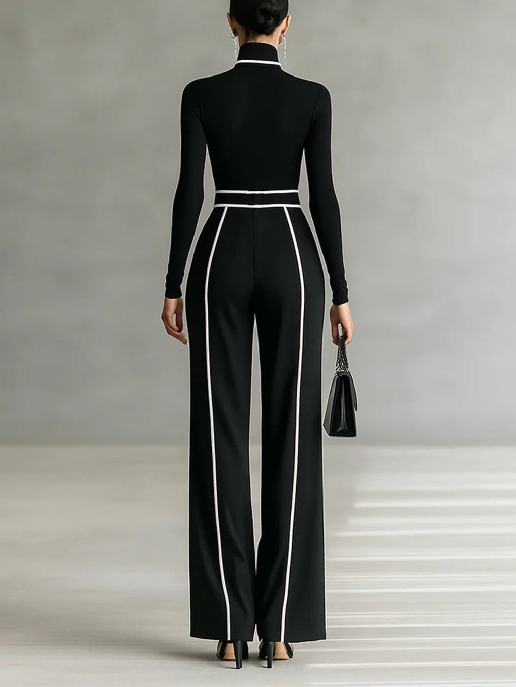 Vega | Conjunto Pantalón Palazzo de Cintura Alta Mujer Cinturón