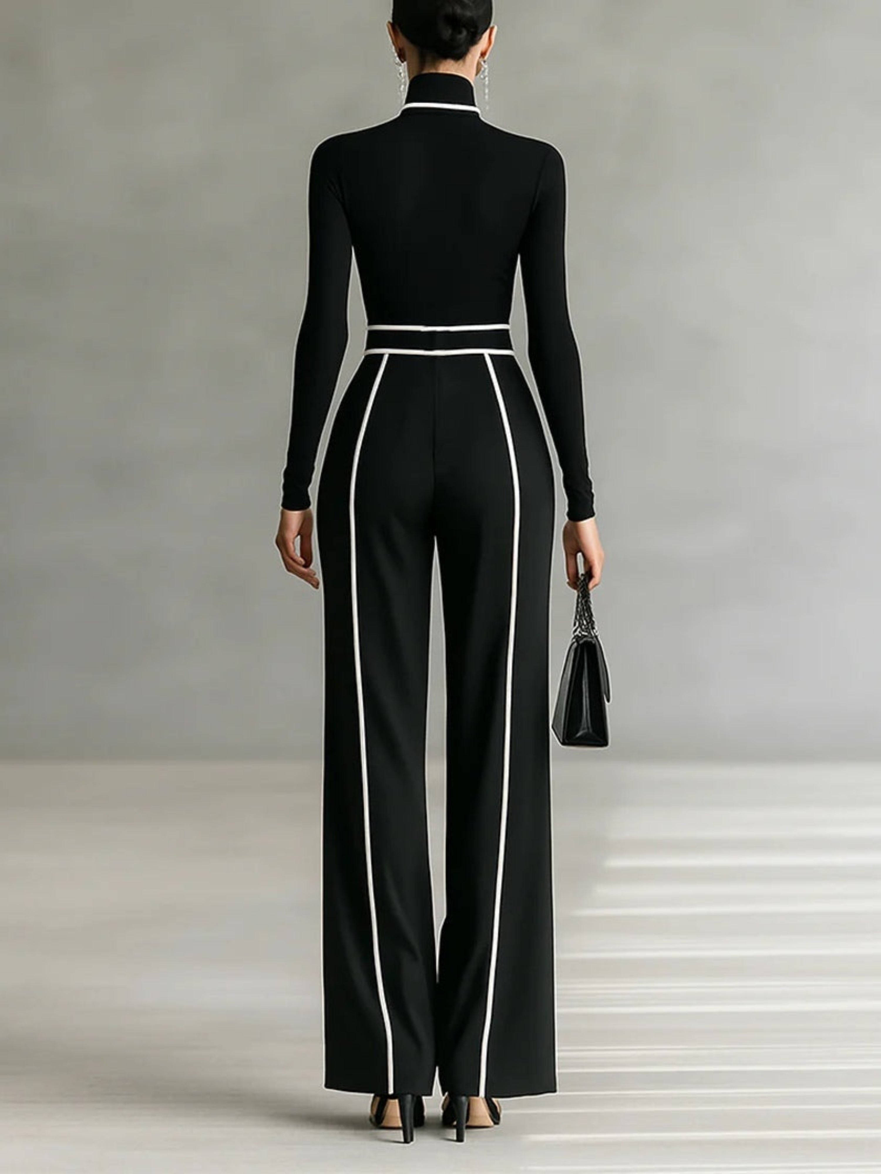 Vega | Conjunto Pantalón Palazzo de Cintura Alta Mujer Cinturón